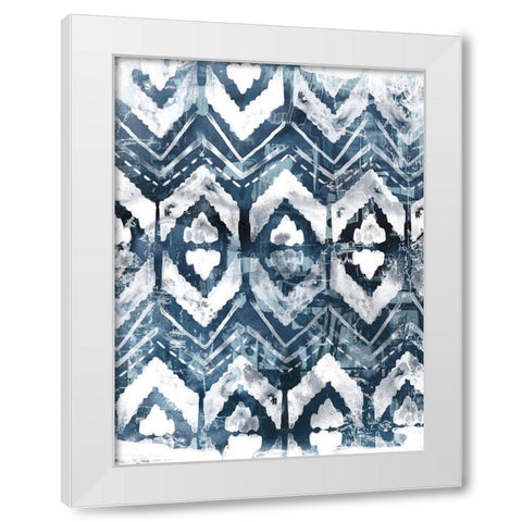 Indigo Extraction III White Modern Wood Framed Art Print by Vess, June Erica