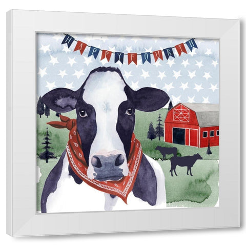 American Herd I White Modern Wood Framed Art Print by Popp, Grace