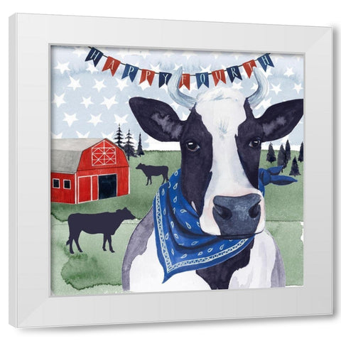 American Herd II White Modern Wood Framed Art Print by Popp, Grace