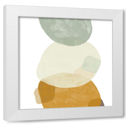 Platelet IV White Modern Wood Framed Art Print by Vess, June Erica