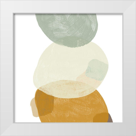 Platelet IV White Modern Wood Framed Art Print by Vess, June Erica