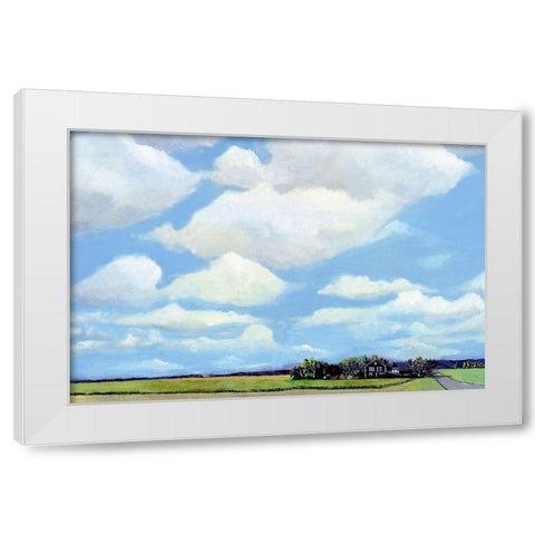 Watermill North White Modern Wood Framed Art Print by Romm, Steven