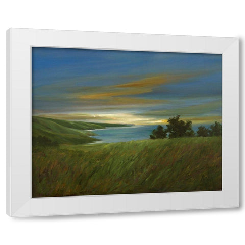 Sky at Dusk White Modern Wood Framed Art Print by Finch, Sheila