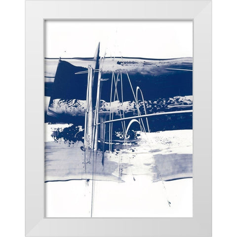 Alternating Current III White Modern Wood Framed Art Print by Harper, Ethan