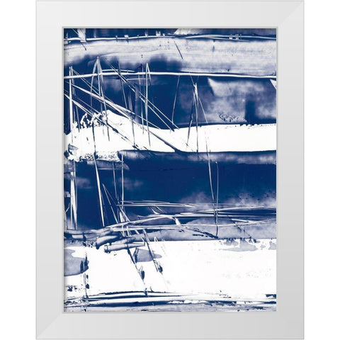 Alternating Current V White Modern Wood Framed Art Print by Harper, Ethan