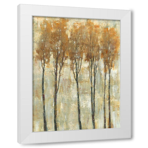 Standing Tall in Autumn I White Modern Wood Framed Art Print by OToole, Tim