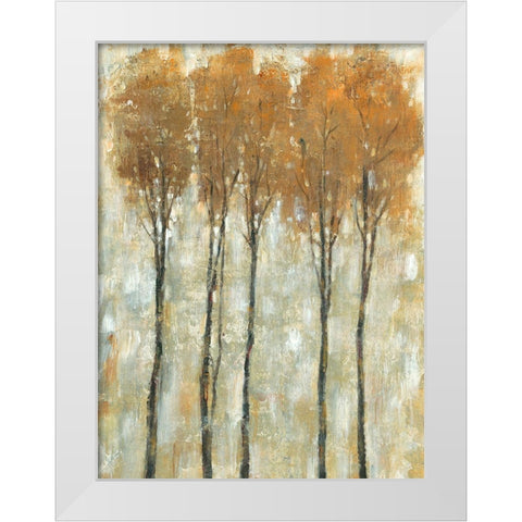 Standing Tall in Autumn II White Modern Wood Framed Art Print by OToole, Tim