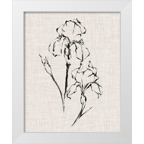 Floral Ink Study II White Modern Wood Framed Art Print by Harper, Ethan