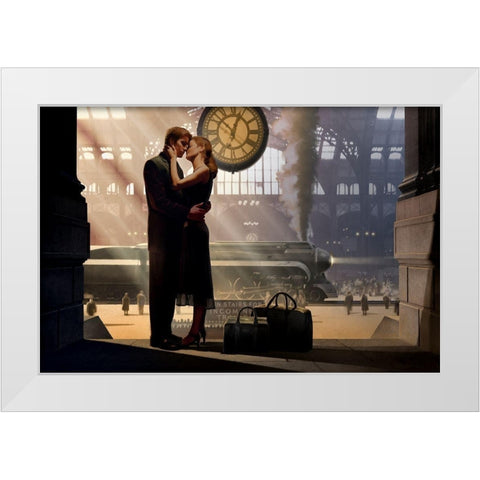 Au Revoir White Modern Wood Framed Art Print by Consani, Chris