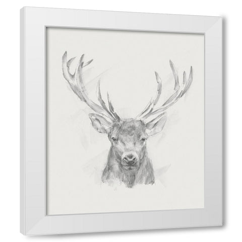 Contemporary Elk Sketch II White Modern Wood Framed Art Print by Harper, Ethan