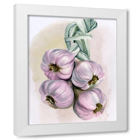 Garlic Braid I White Modern Wood Framed Art Print by Parker, Jennifer Paxton