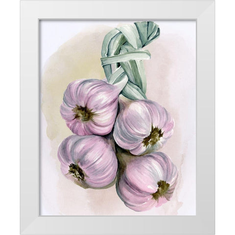 Garlic Braid I White Modern Wood Framed Art Print by Parker, Jennifer Paxton