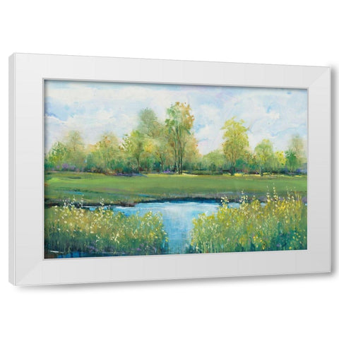 Tranquil Park II White Modern Wood Framed Art Print by OToole, Tim