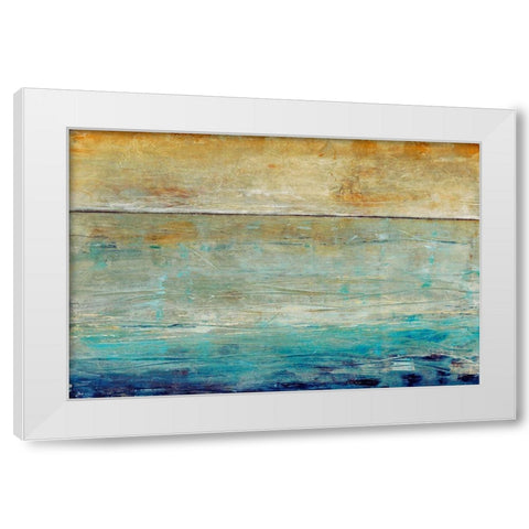 Placid Water I White Modern Wood Framed Art Print by OToole, Tim