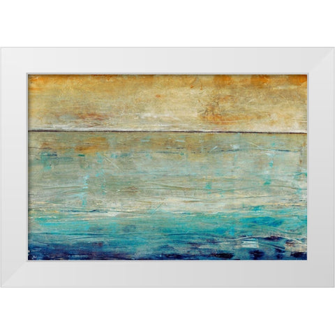 Placid Water I White Modern Wood Framed Art Print by OToole, Tim