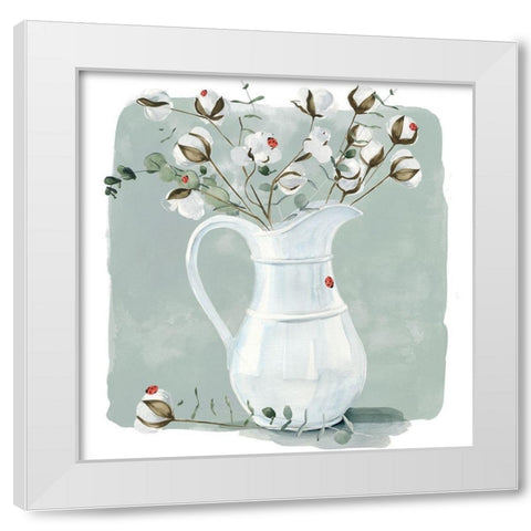 Cotton Bouquet II White Modern Wood Framed Art Print by Parker, Jennifer Paxton