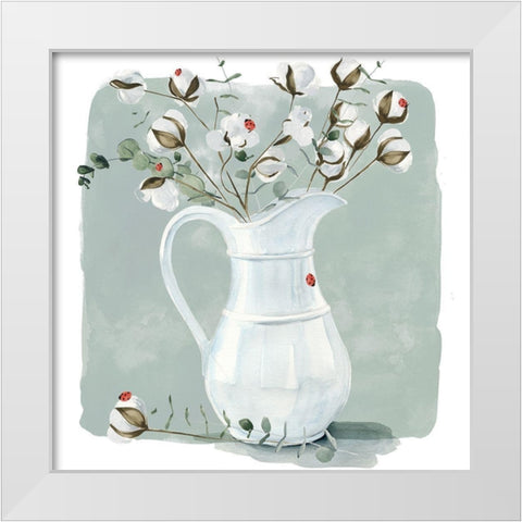 Cotton Bouquet II White Modern Wood Framed Art Print by Parker, Jennifer Paxton