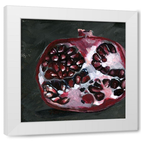 Pomegranate Study on Black I White Modern Wood Framed Art Print by Parker, Jennifer Paxton