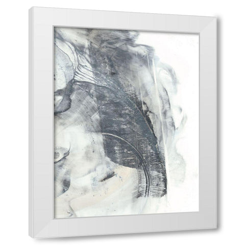 Marbled Grey II White Modern Wood Framed Art Print by Harper, Ethan