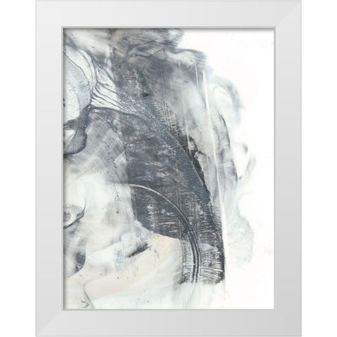 Marbled Grey II White Modern Wood Framed Art Print by Harper, Ethan