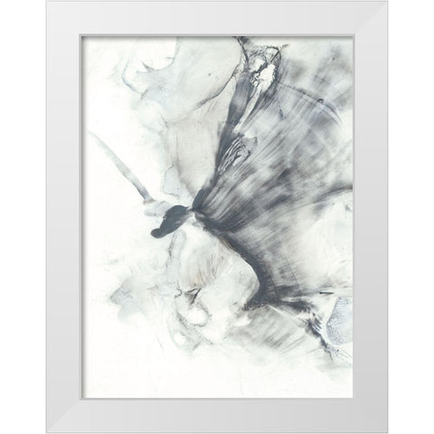 Marbled Grey III White Modern Wood Framed Art Print by Harper, Ethan