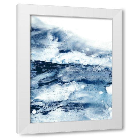 Indigo Tides I White Modern Wood Framed Art Print by Harper, Ethan
