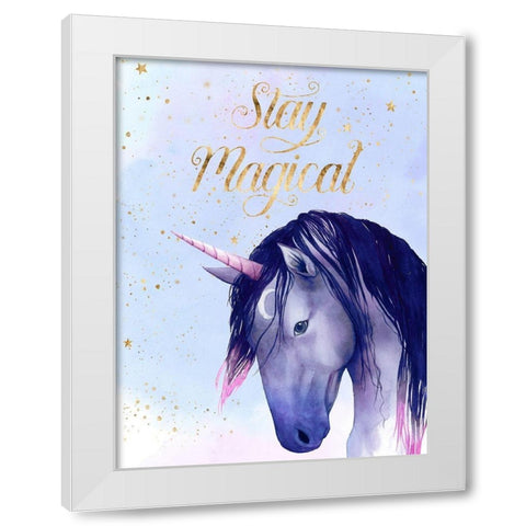Unicorn Universe I White Modern Wood Framed Art Print by Popp, Grace