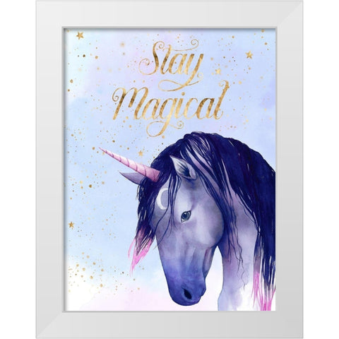 Unicorn Universe I White Modern Wood Framed Art Print by Popp, Grace