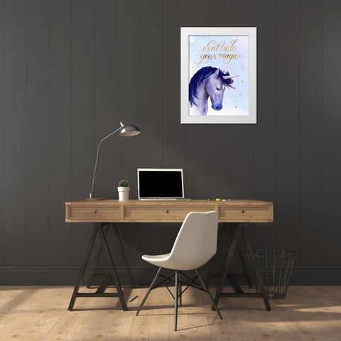 Unicorn Universe II White Modern Wood Framed Art Print by Popp, Grace