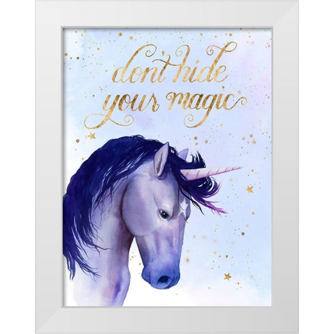Unicorn Universe II White Modern Wood Framed Art Print by Popp, Grace