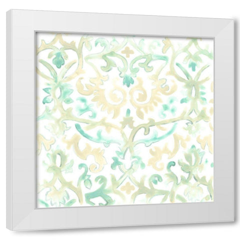 Bohemian Textile IV White Modern Wood Framed Art Print by Vess, June Erica