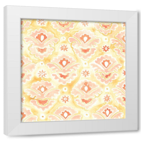 Bohemian Textile V White Modern Wood Framed Art Print by Vess, June Erica