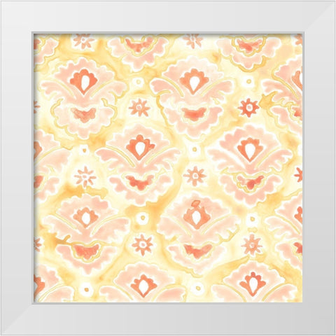 Bohemian Textile V White Modern Wood Framed Art Print by Vess, June Erica