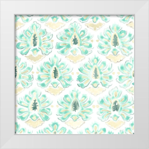 Bohemian Textile VI White Modern Wood Framed Art Print by Vess, June Erica