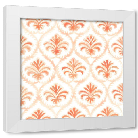 Bohemian Textile VII White Modern Wood Framed Art Print by Vess, June Erica
