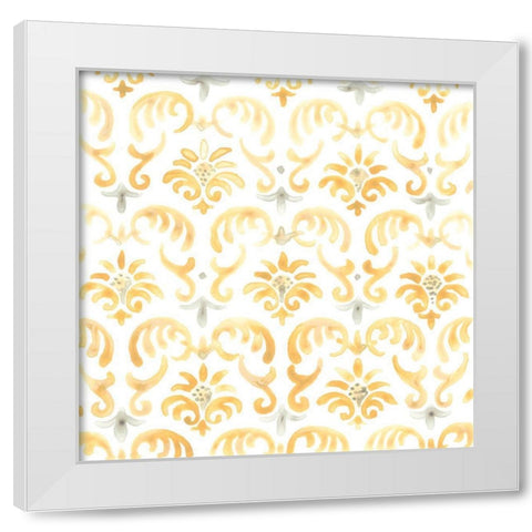 Bohemian Textile IX White Modern Wood Framed Art Print by Vess, June Erica