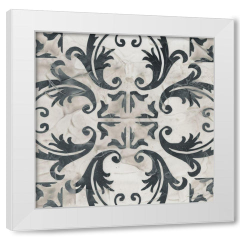 Neutral Tile Collection I White Modern Wood Framed Art Print by Vess, June Erica