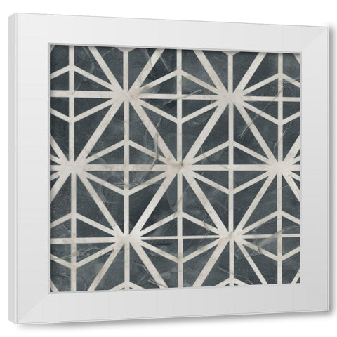 Neutral Tile Collection VII White Modern Wood Framed Art Print by Vess, June Erica