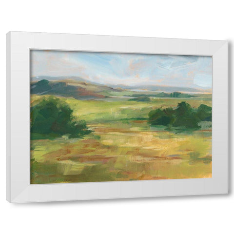 Green Valley I White Modern Wood Framed Art Print by Harper, Ethan