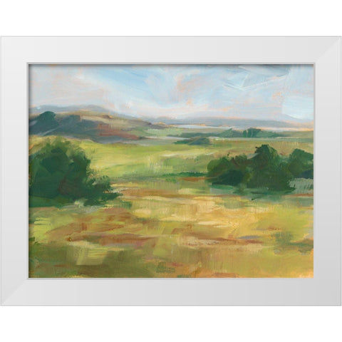 Green Valley I White Modern Wood Framed Art Print by Harper, Ethan