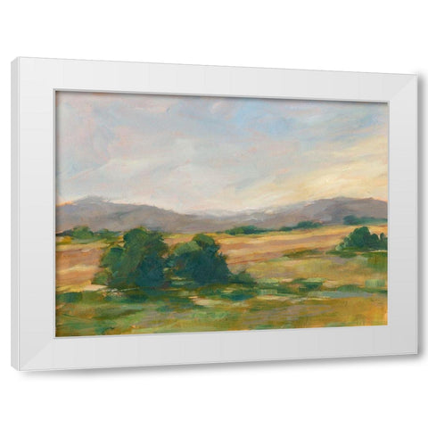 Green Valley II White Modern Wood Framed Art Print by Harper, Ethan