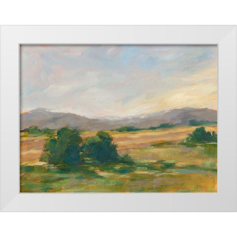 Green Valley II White Modern Wood Framed Art Print by Harper, Ethan