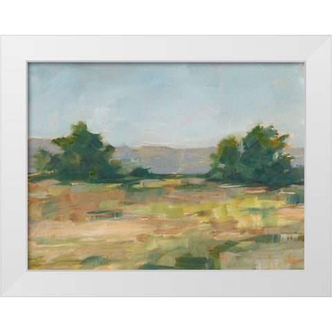 Green Valley III White Modern Wood Framed Art Print by Harper, Ethan