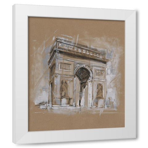 Brushwork Architecture Study I White Modern Wood Framed Art Print by Harper, Ethan