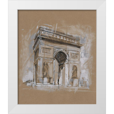 Brushwork Architecture Study I White Modern Wood Framed Art Print by Harper, Ethan