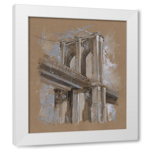 Brushwork Architecture Study III White Modern Wood Framed Art Print by Harper, Ethan