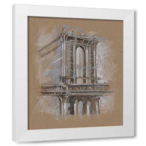 Brushwork Architecture Study IV White Modern Wood Framed Art Print by Harper, Ethan
