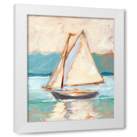 Contemporary Yacht I White Modern Wood Framed Art Print by Harper, Ethan