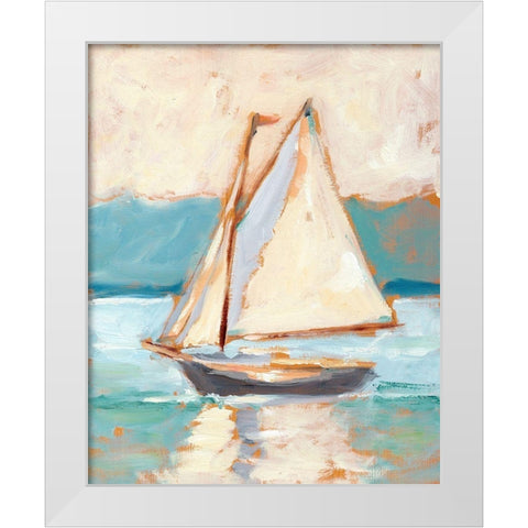 Contemporary Yacht I White Modern Wood Framed Art Print by Harper, Ethan