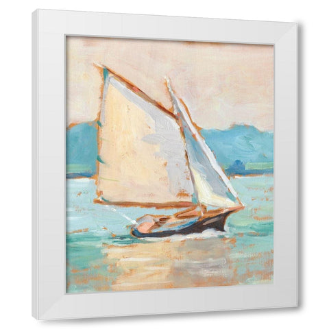 Contemporary Yacht II White Modern Wood Framed Art Print by Harper, Ethan
